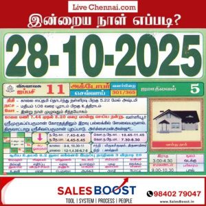 Auspicious (Nalla Neram) time today (Oct 28th)