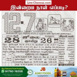 Auspicious (Nalla Neram) time today (July 12th)