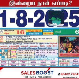 Auspicious (Nalla Neram) time today (Aug 1st)